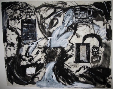 They say, She Said,
He Did That?
Mixed media on paper
124 x 152cm They say, She Said,
He Did That?
Mixed media on paper
124 x 152cm
